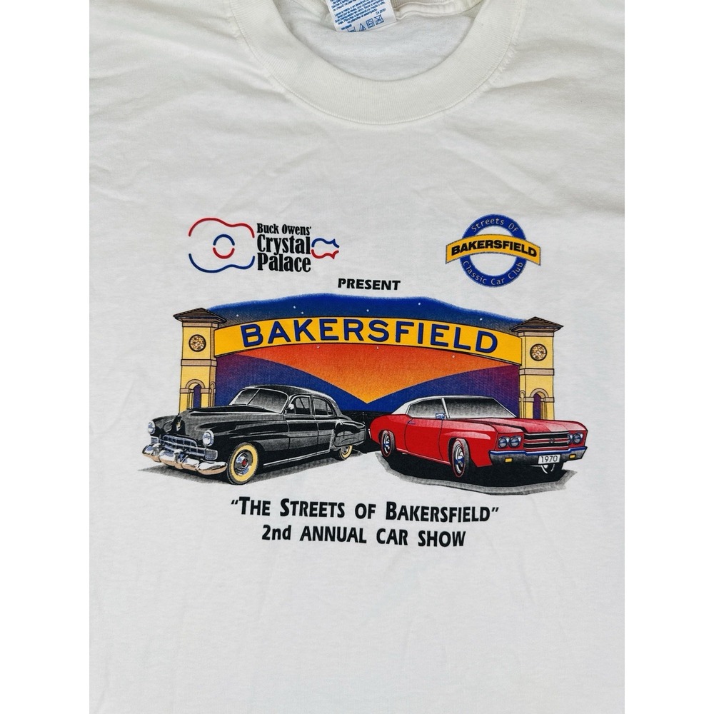 Y2K Hot Rod T Shirt Bakersfield Streets of Bakersfield Car Show XL Sponsor - Picture 5 of 12
